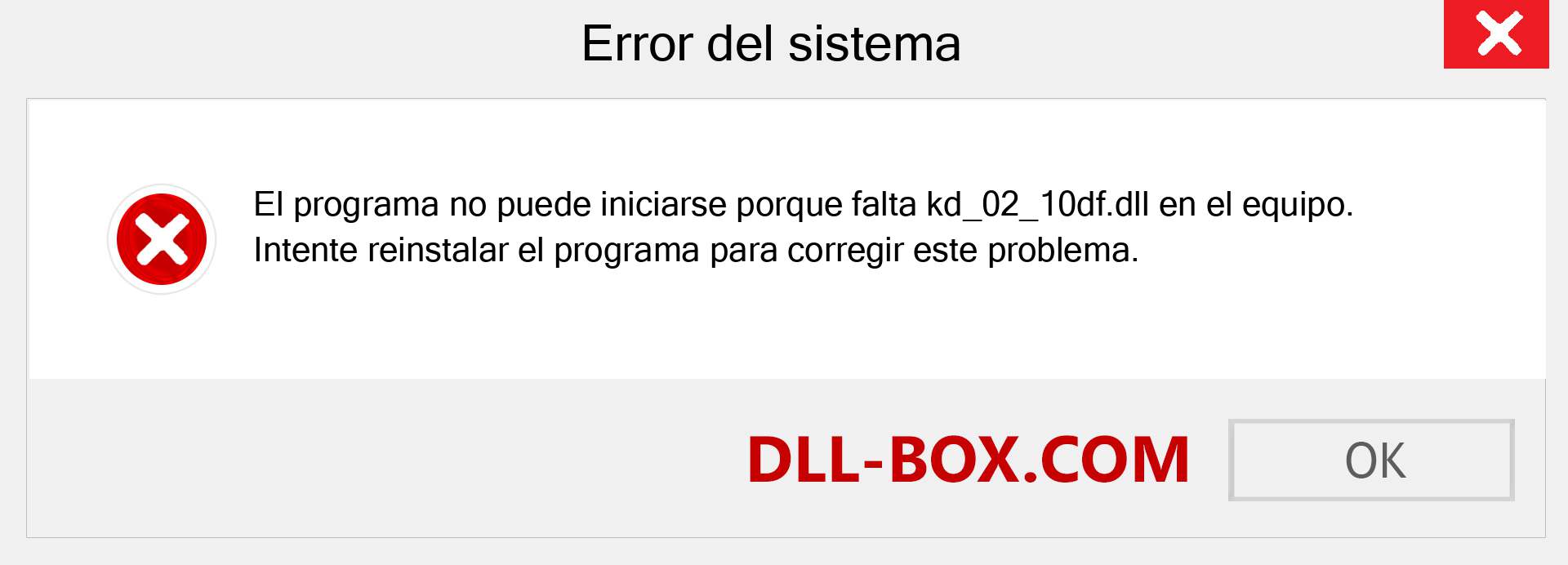 ¿Falta el archivo kd_02_10df.dll ?. Descargar para Windows 7, 8, 10 - Corregir kd_02_10df dll Missing Error en Windows, fotos, imágenes