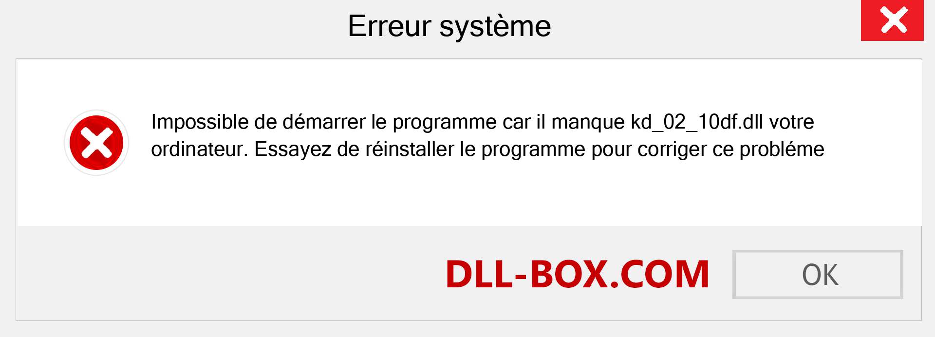 Le fichier kd_02_10df.dll est manquant ?. Télécharger pour Windows 7, 8, 10 - Correction de l'erreur manquante kd_02_10df dll sur Windows, photos, images